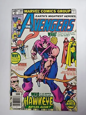 Buy Avengers #189 Newsstand - Iconic Cover Art By John Byrne 1979 Marvel Comics • 18.14£