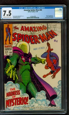 Buy Amazing SPIDER MAN 66 CGC 7.5 Mysterio 11/1968 Romita Art • 158.59£
