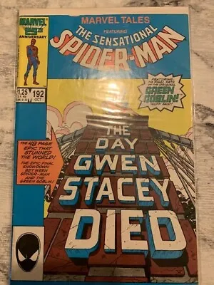 Buy Sensational Spider-man 192 Death Gwen Stacey Marvel Tales 1986 1st Print FI Rare • 14.99£
