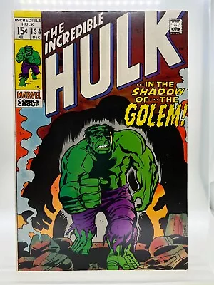 Buy Incredible Hulk 134 ~Key ~Est. Grade 5.0+ ~1st Cameo App. Golem • 27.67£