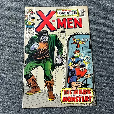 Buy 1968 Marvel X-Men Comic Book #40 Mid Grade Or Better Frankenstein • 111.45£