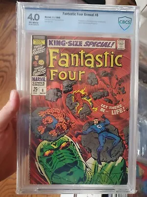 Buy Fantastic Four Annual #6 CBCS 4.0 (Marvel Comics 1968) 1st Annihilus & Franklin • 94.79£