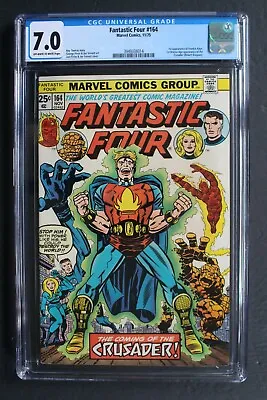 Buy FANTASTIC FOUR #164 1st CRUSADER & FRANKIE RAYE Uranian Blue Marvel 1975 CGC 7.0 • 63.16£