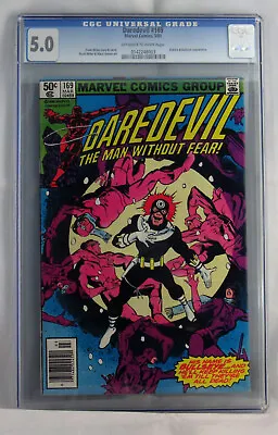 Buy Daredevil 169 VGFN 5.0 CGC Newsstand Bullseye 2nd Elektra Key Marvel Comic Book • 37.91£
