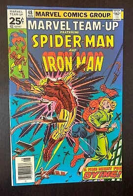 Buy MARVEL TEAM UP #48 (Marvel Comics 1976) -- Bronze Age Spider Man -- VF- • 6.82£