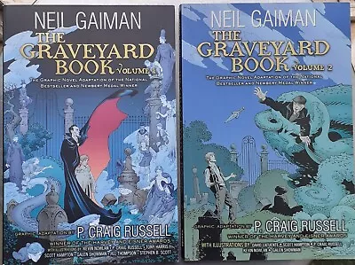 Buy Neil Gaiman THE GRAVEYARD BOOK Volumes 1 & 2 Graphic Adaption P. Craig Russell • 11.99£