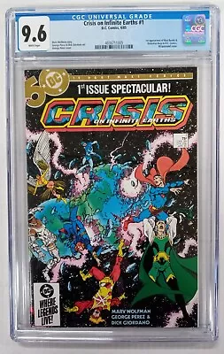 Buy Crisis On Infinite Earths #1 CGC 9.6 White Pages 1st Appearance Of Blue Beetle • 47.93£