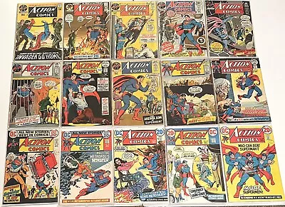 Buy Action Comics LOT X15 DC Bronze 1971 Near Full Run #401-#418 3 Missing Read Desc • 20£