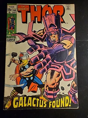 Buy Thor 168, Marvel Comics 1969, Origin Galactus & 1st App Of Thermal Man • 144.57£