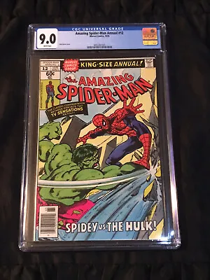 Buy Marvel 1978 John Byrne's Hulk Vs. Amazing Spider-Man Annual #12 CGC 9.0 VFNM • 81.09£