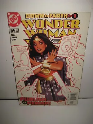 Buy Wonder Woman #196 Adam Hughes Cover 1st Veronica Cale & Io Appearance Dc 2003 • 3.98£
