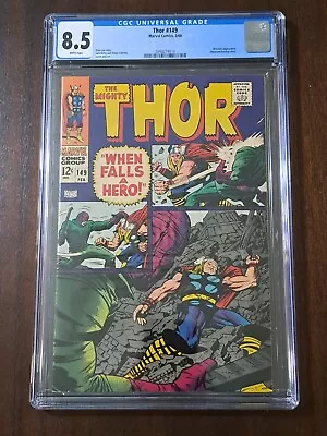 Buy Thor 149 Cgc 8.5 White Pages Key Origin Of The Inhumans Free Priority Shipping • 155.91£