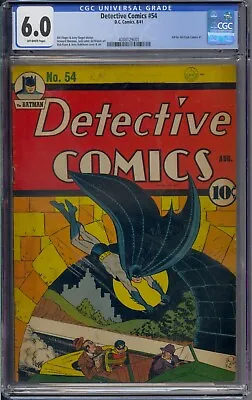 Buy Detective Comics #54 Cgc 6.0 Batman Ad For All-flash Comics #1 • 4,259.17£