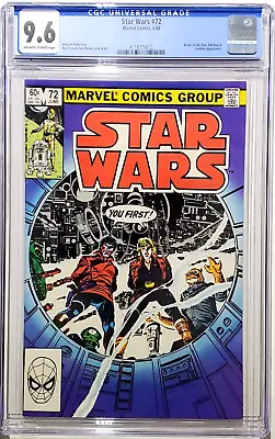 Buy Star Wars #72, Cgc 9.6 Off-white To White Pages, 1983 Marvel Comics • 59.37£