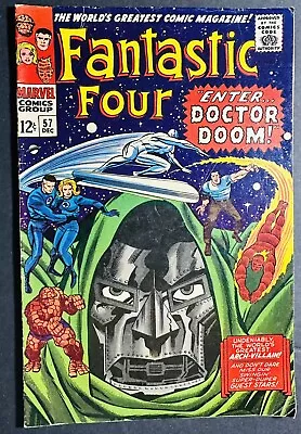 Buy Fantastic Four #57 With The Silver Surfer And Doctor Doom! Marvel Comics 1966! • 102.34£