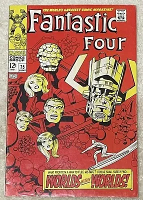 Buy Fantastic Four #75 (RAW 6.5-7.5 MARVEL 1968) Galactus. Silver Surf • 120.53£