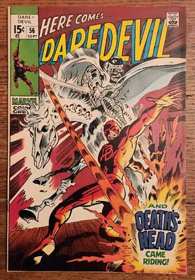 Buy Daredevil #56 Marvel Comics 1969 Death's Head Roy Thomas/Gene Colan - VF • 17.41£