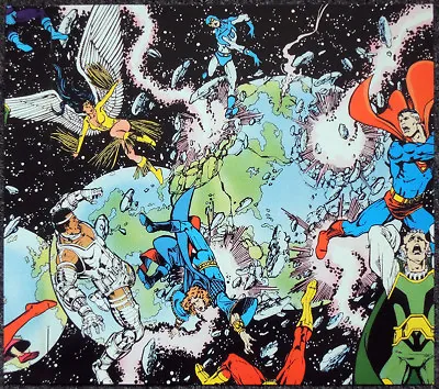 Buy Crisis On Infinite Earths Art Poster Page . 1985 George Perez . Dc Comics . K3 • 7.99£