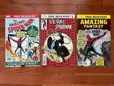 Buy True Believers Lot Amazing Fantasy 15 Spider-Man 1 Venom 300 Key Marvel Reprint  • 19.79£