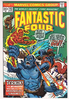 Buy Fantastic Four #145 Very Fine-Near Mint 9.0 Medusa Ternak Ross Andru Art 1974 • 26.38£