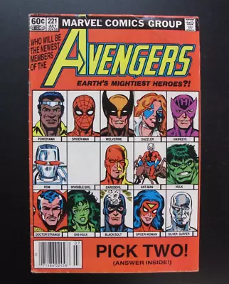 Buy Marvel Comics Group Comic Book Avengers #221 Newest Member Pick Two Color 1982 • 38.74£