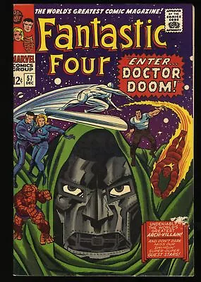 Buy Fantastic Four #57 FN+ 6.5 Doctor Doom Silver Surfer Appearance Marvel 1966 • 69.74£