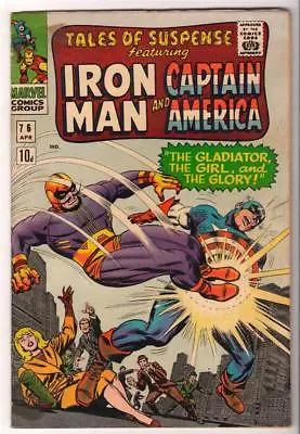 Buy Marvel Comics VG+ 4.5 TALES OF SUSPENSE  #76  CAPTAIN AMERICA Iron Man Batroc • 31.99£