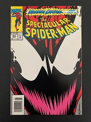 Buy Spectacular Spider-man #203 *high Grade!* (1993) Newsstand!  Lots Of Pics! • 7.85£