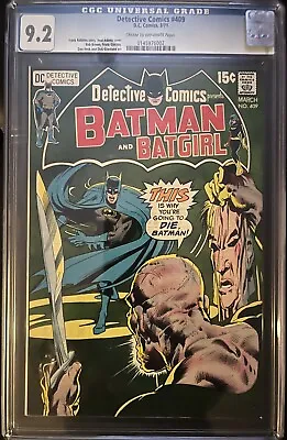 Buy DETECTIVE COMICS #409 CGC 9.2 March 1971 D.C. Comics - BATMAN And BATGIRL • 174.75£