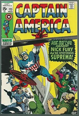 Buy **captain America #123**(1970 Marvel)**stan Lee Story**nick Fury Appearance**vf- • 15.18£
