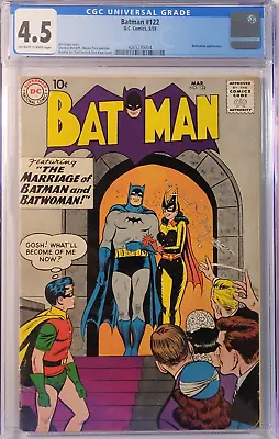 Buy 1959 Batman 122 CGC 4.5 Batwoman Wedding Marriage Robin • 395.75£