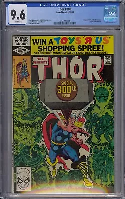 Buy Thor #300 Cgc 9.6 Origin Of Odin Destroyer Keith Pollard White Pages • 127.92£