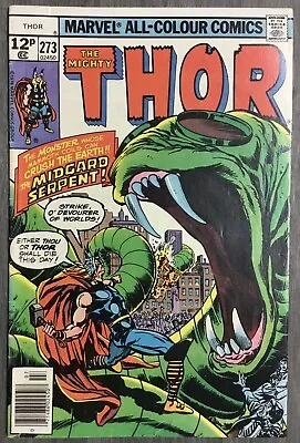 Buy The Mighty Thor No. #273 July 1978 Marvel Comics VG/G • 5£