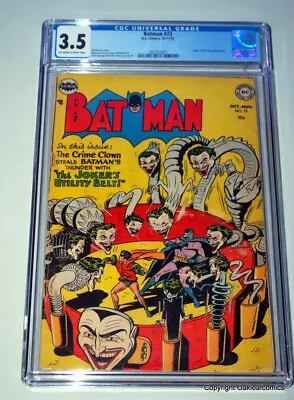 Buy Batman #73 CGC 3.5 1952 Classic Joker Cover OW To White Pages! • 1,199.28£
