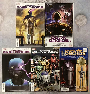 Buy Star Wars Dark Droids #2 Set Of 5 1:50 Gist Yu Ig-88 Variant Marvel Comicbook Ba • 32.17£