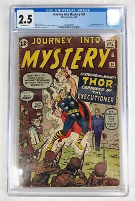 Buy Journey Into Mystery #84 1962 Marvel CGC 2.5 1st Jane Foster 2nd Thor Key Comic • 598.84£