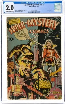 Buy Super-Mystery Comics V5#3 (Ace, 1945) CGC GD 2.0 • 612.48£