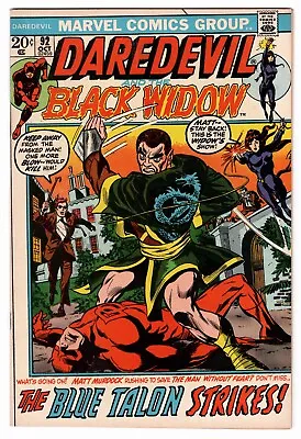 Buy Daredevil Vol 1 No 92 Oct 1972 (VFN/NM) (9.0) Marvel, Bronze Age • 59.99£