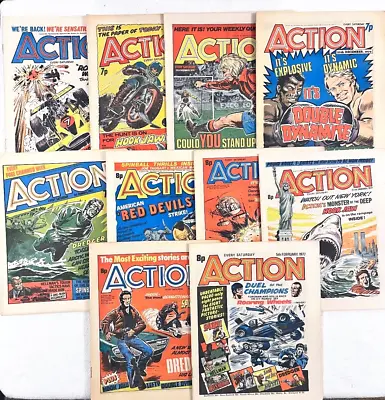 Buy 10 Issue Run ACTION Comic 4/12/76 To 5/2/77 - High Grade VFN - Post-ban. • 40£
