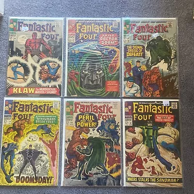 Buy Fantastic Four #56 57 58 59 60 61 Silver Age Good To Fine Condition Doom Claw • 197.65£
