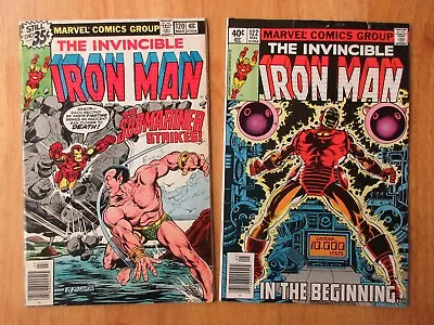 Buy Lot Of 2 INVINCIBLE IRON MAN: #120 *Key!*, 122 (VG/FN) *Super Bright & Glossy!* • 13.38£