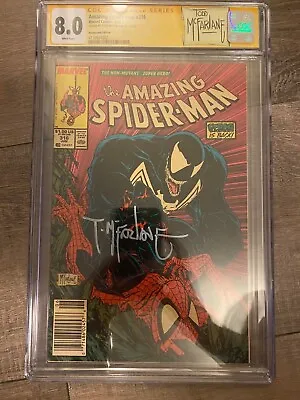 Buy Amazing Spider-man 316 CGC 8.0 Signed By Todd McFarlane First Venom Cover • 295.02£