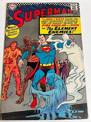 Buy DC Comics Superman No 190 Oct 1966 Ft The Element Enemies • 9.50£
