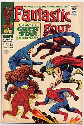 Buy Fantastic Four 73 VF 1968 Marvel Spider-Man Daredevil Thor Jack Kirby • 79.95£