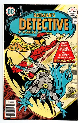Buy Detective Comics #466 Newsstand - Batman - Signal Man - Green Arrow -1976- VG/FN • 7.91£