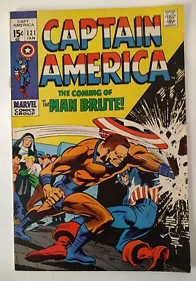 Buy Captain America #121 (1970, Marvel) 1st App. Man-Brute, Stan Lee, Gene Colan • 12.64£