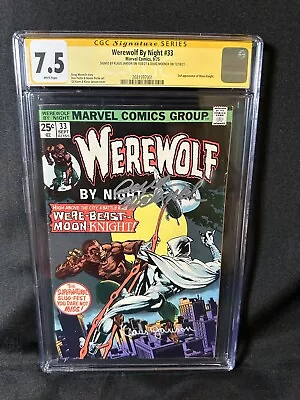 Buy Werewolf By Night #33 CGC SS 7.5 (W) Moon Knight Signed Klaus Janson Doug Moench • 275.92£