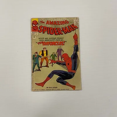 Buy Amazing Spider-Man #10 1964 GD- 1st Enforcers Pence Copy  • 350£