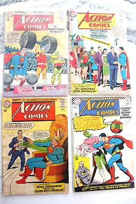 Buy 1963-66 ACTION COMICS SUPERMAN Comic Book Lot Of 4: #304 309 312 335 Silver Age • 47.43£