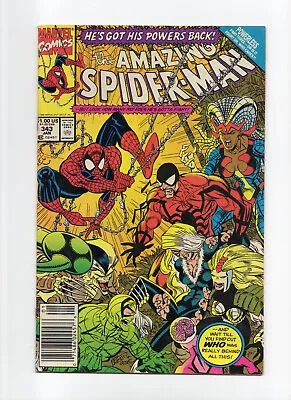 Buy The AMAZING SPIDER-MAN #343 (Jan 1991) 1st Cameo CARDIAC Newsstand • 7.88£